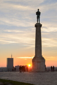 Photo of "Pobednik" statue in Belgrade, Serbia