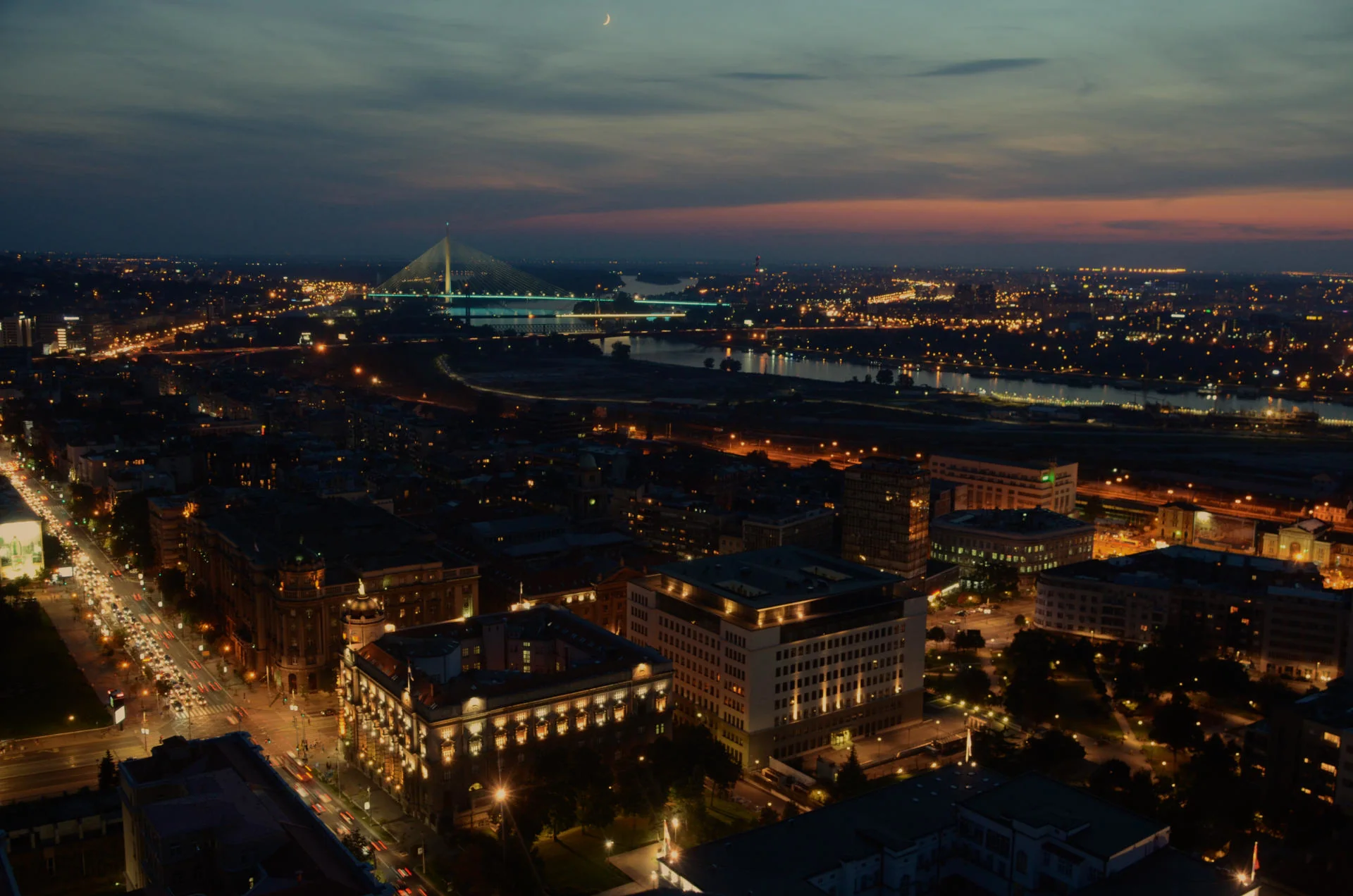 Belgrade twilight panomarama by Milica Aleksić